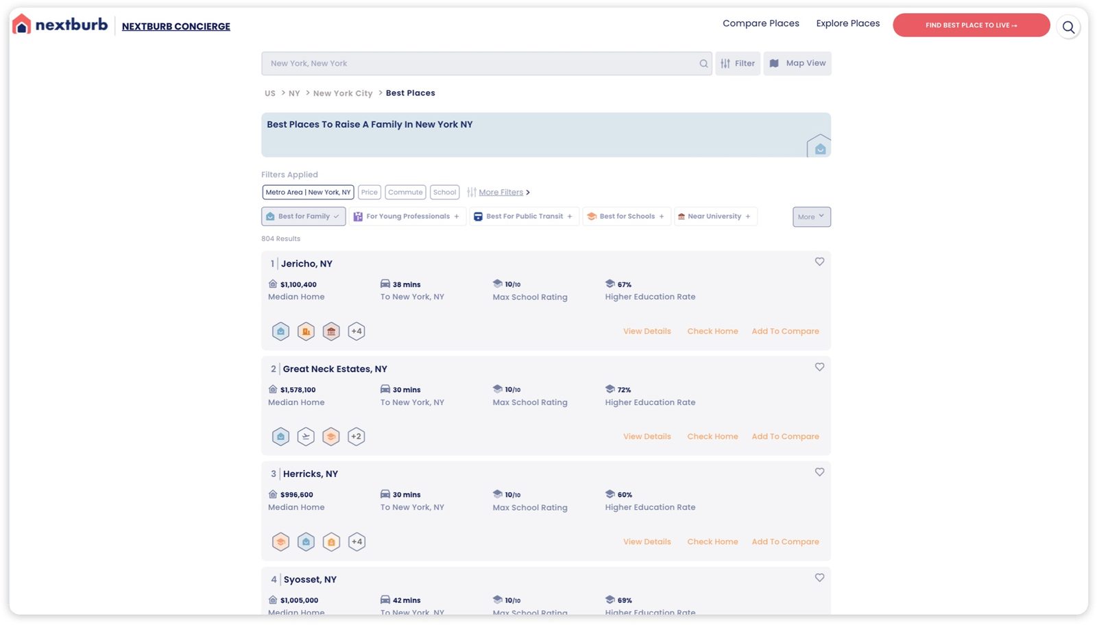 NextBurb UX design